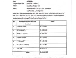 Dugaan Korupsi Dana Desa Mencuat di Kecamatan Palas, Kades Tanjung Sari, Akui Simpangkankan DD Sebesar Rp. 200 Juta.